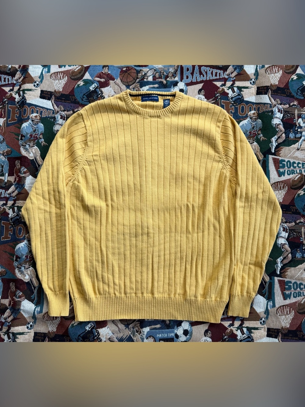 Vintage 90s Women’s John Ashford Yellow Cotton Sweater